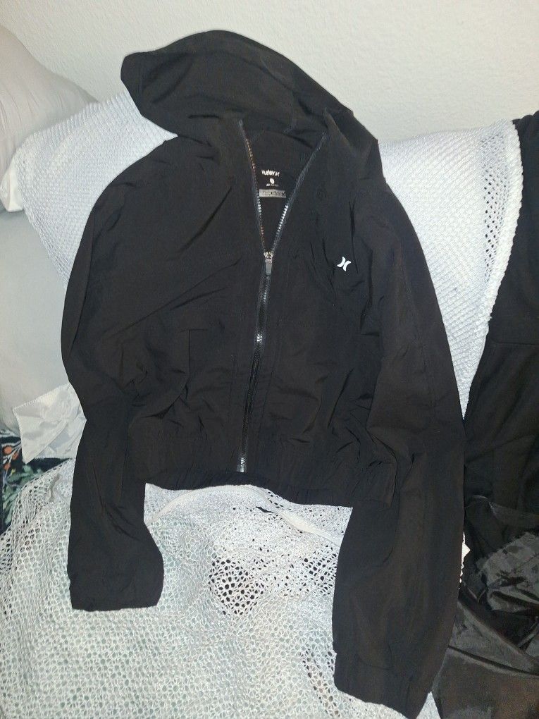 Large Womans HURLEY Windbreaker Crop Top