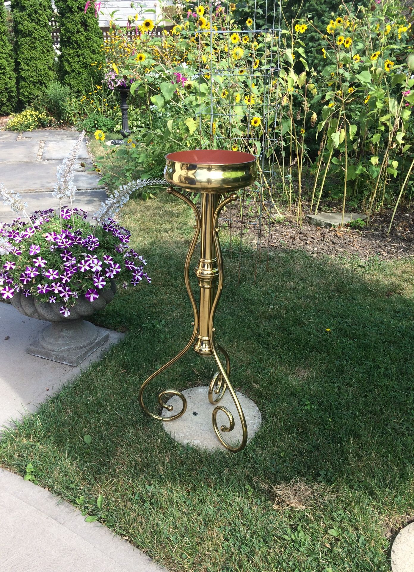 Brass plant stand
