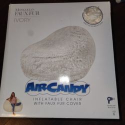 New Aircandy Inflatable Chair With Mongolian Faux Fur