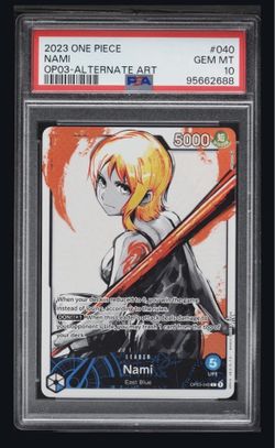 2023 Nami OP03-040 Alternate Art Foil LEADER Pillars of Strength PSA 10