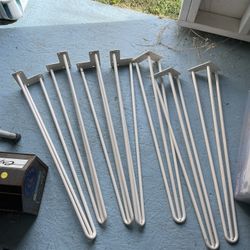 White Metal Hairpin Legs 28”