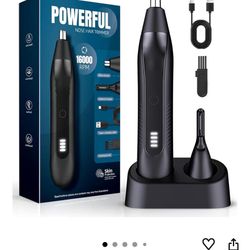 Nose Hair Trimmer for Men - 16000RPM Motor, LED Power Display, Portable Electric Ear & Eyebrow Grooming Kit, Nose Hair Cutter & Remover, Face & Body C