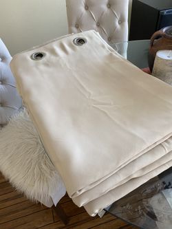 Extra Wide & Long 2 Beige Curtains 