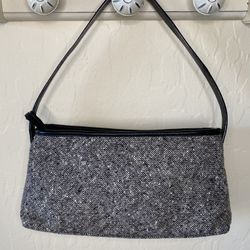 Vintage Y2K Banana Republic Tweed Shoulder Purse Black