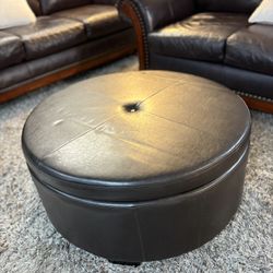 Round ottoman with storage — $39.99 