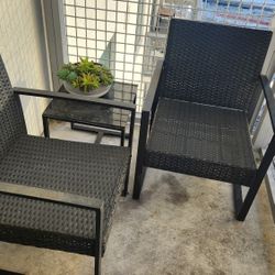 Black Metal Outdoor Set / Set De Muebles Metalicos