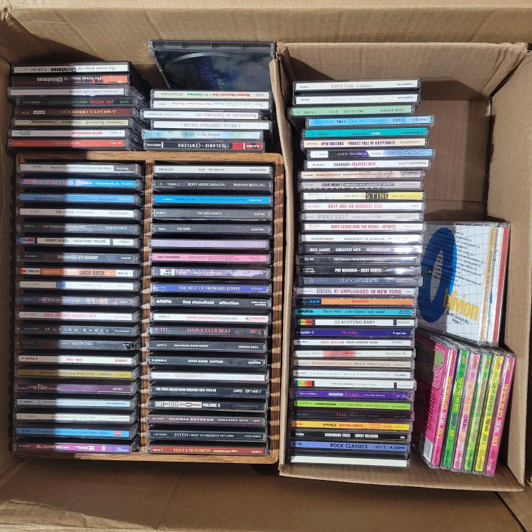 100 Music CDs & Sony 5 Disc Player