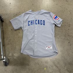 Chicago Cubs Plain Grey Jersey Size 52 