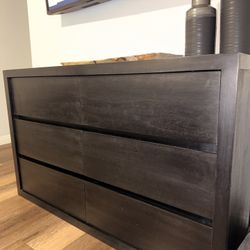 Pottery Barn Cayman Bedroom Set. Dresser, night stands & King bed frame in Warm Black (waiting for photo)