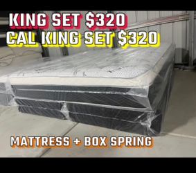 King size pillow top mattress with box spring