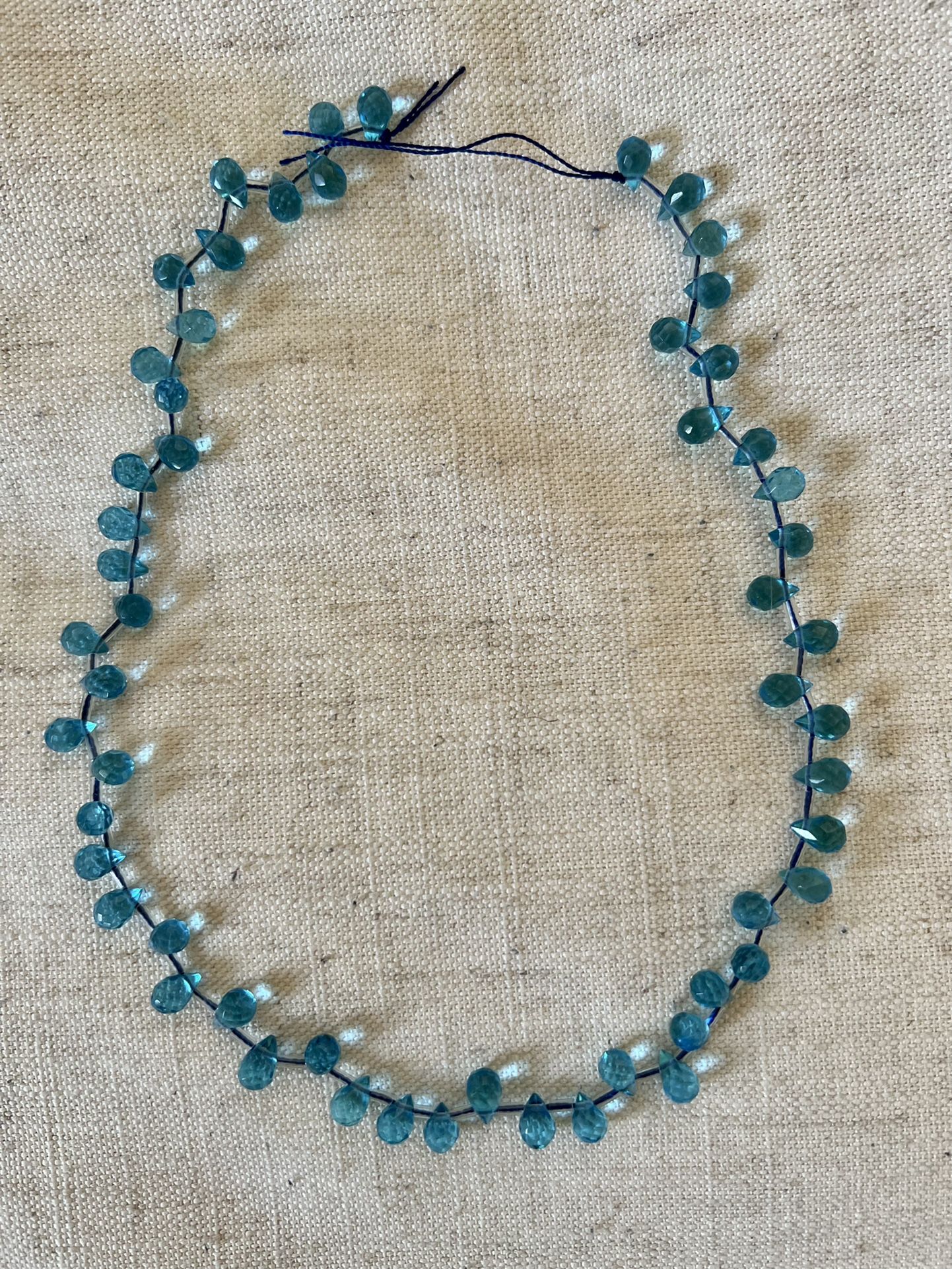 blue teardrop faceted beads