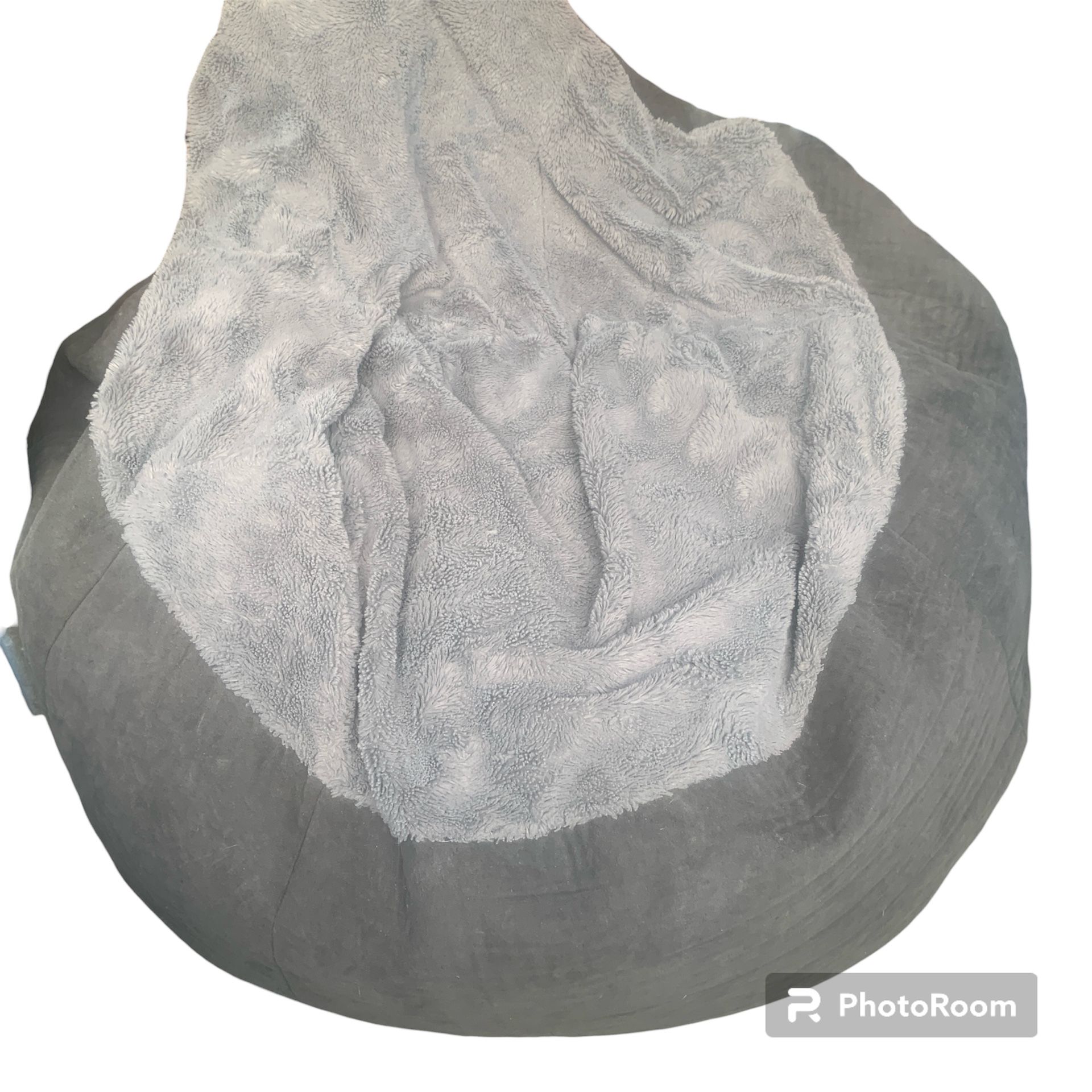 Microsuede Grey Bean Bag Chair