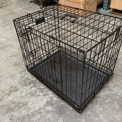 Large 30” Dog Crate wire folding cage 30”x18”x21””H double doors New in Box