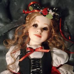 Sister Sister Porcelain Doll
