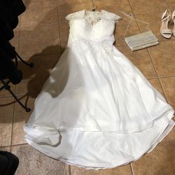 Wedding Dress, Shoes Size 7, Matching Purse