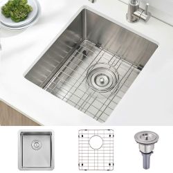 Stainless Steel Undermount Bar Sink 15 x 17 Inches
