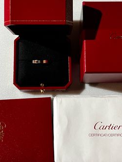 Cartier white gold LOVE RING, SMALL MODEL size 65  which is 11 with original box and certification