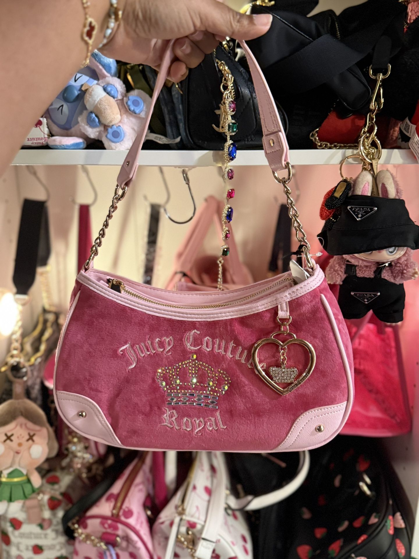 JUICY COUTURE PINK KINGDOM SHOULDER BAG