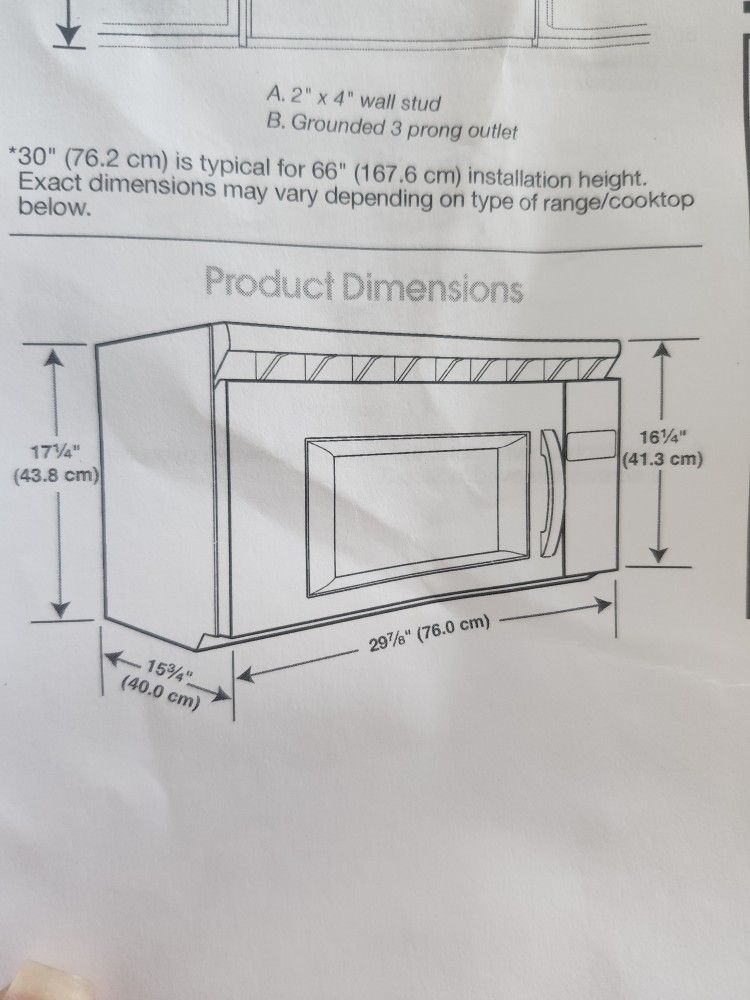 Above Stove Microwave 