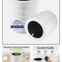 pulluty 2 Pack Core 600s Replacement Filter For Levoit Core 600s-P Air Purifier, Core 600s H13 True Hepa Filter, 3-In-1 Activated Carbon Filters For L