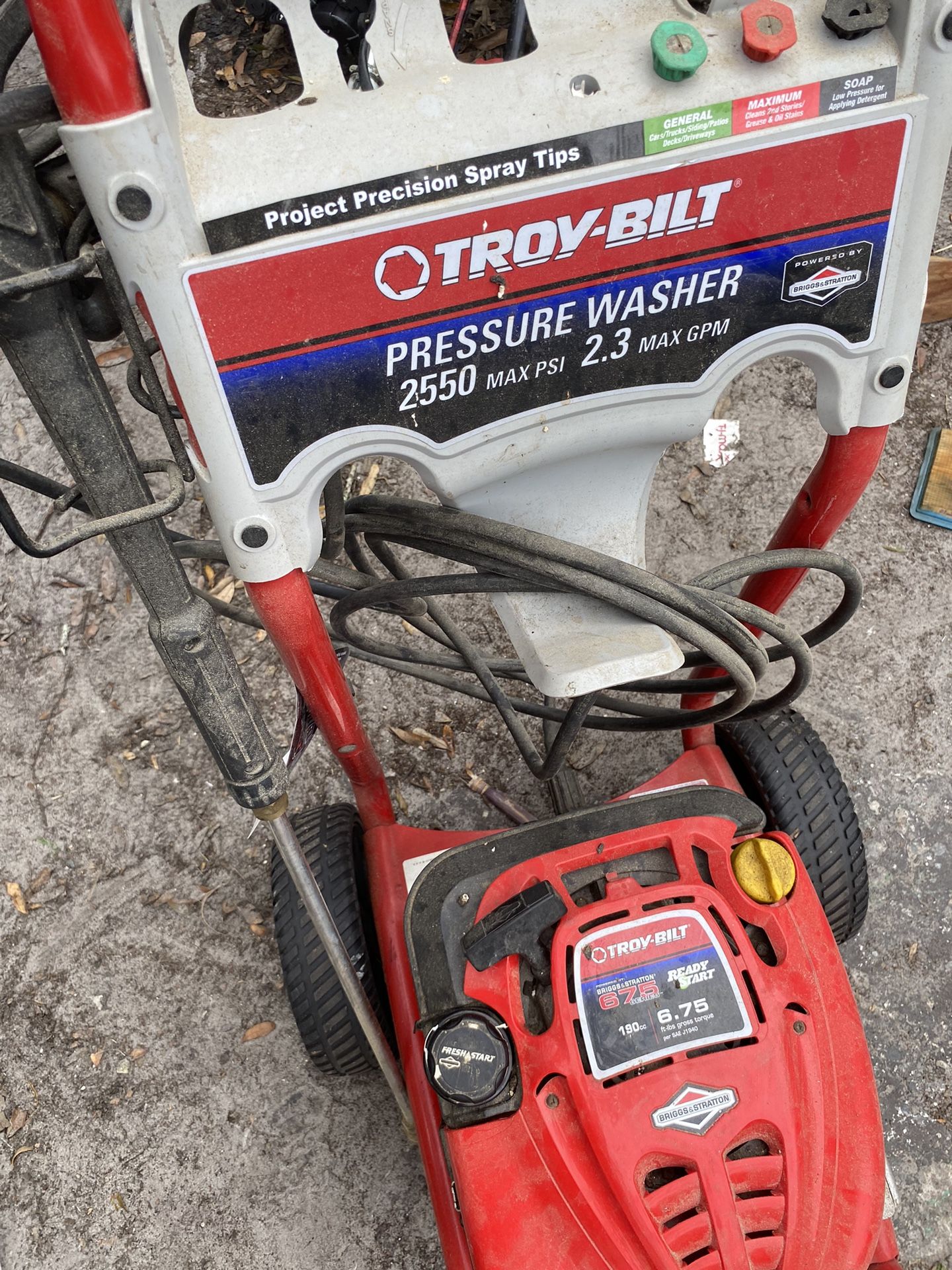 pressure washer needs carburetor clean been sitting for six months in storage selling for $100