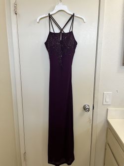 Plum Sequined Formal Gown