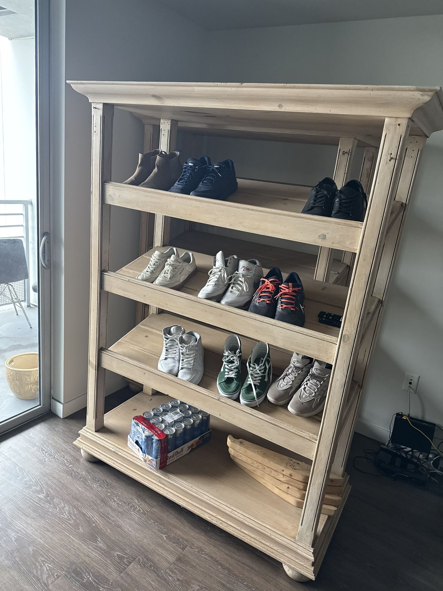 Wood Shelves Storage Unit For Closet