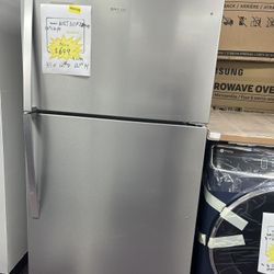 Refrigerator, 33’wide Whirlpool Fridge, Manufacturer Warranty 