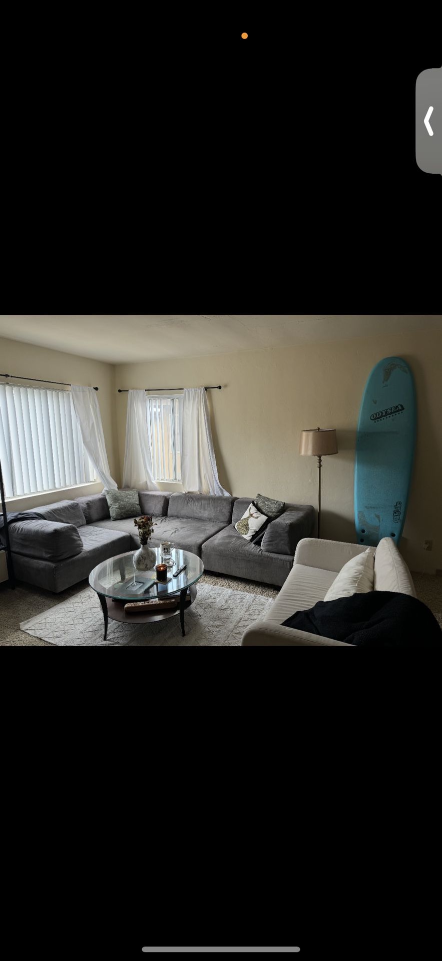 Grey L Couch