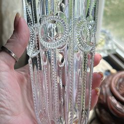 Gorgeous Thick Glass Vase In Excellent Condition! See All Photos 
