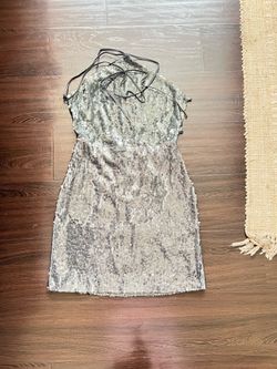 Zara Silver Sequins Mini Dress - Women’s Medium