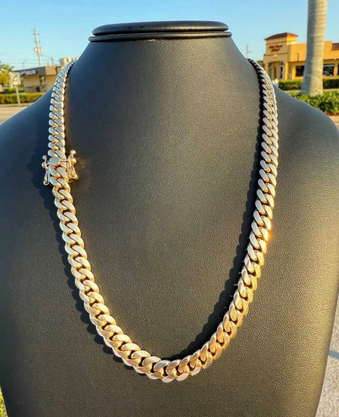 🌟 Chain Necklace 10mm 12mm 14mm Miami Cuban Link Yellow Gold Plated Handmade 5x Plated Premium Quality 🔥