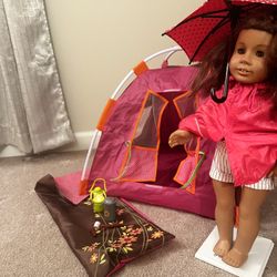 Doll Tent With Camping Supplies