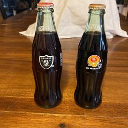 Raiders N 49ers Coke Bottles