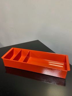 Powdercoated Vintage Steel Drawer Organizer - Orange
