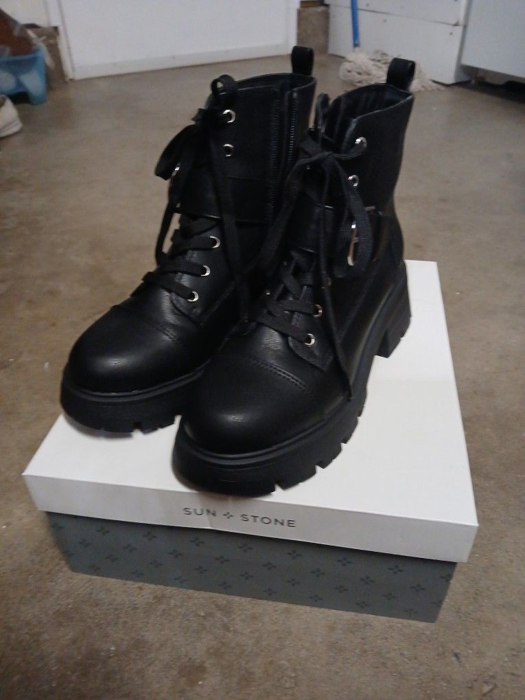 Sun+Stone Black Boots