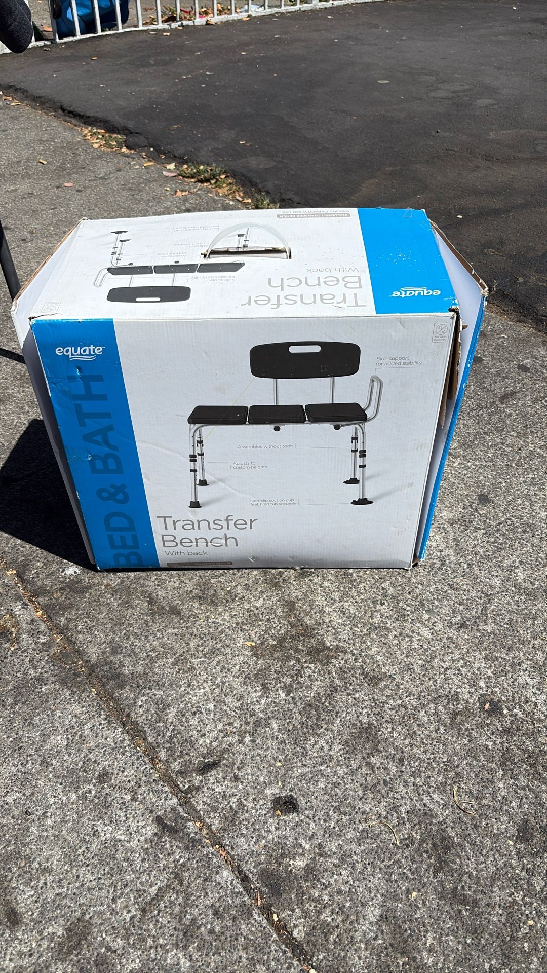 Transfer Bench With Back