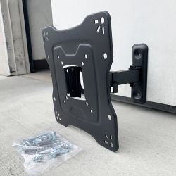 New $12 Universal TV Wall Mount for 17”-42” TVs Swivel Tilt Bracket, Max 55Lbs 