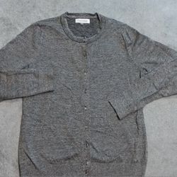 Women's Size Medium Calvin Klien Sweater Full Button Soft Thin