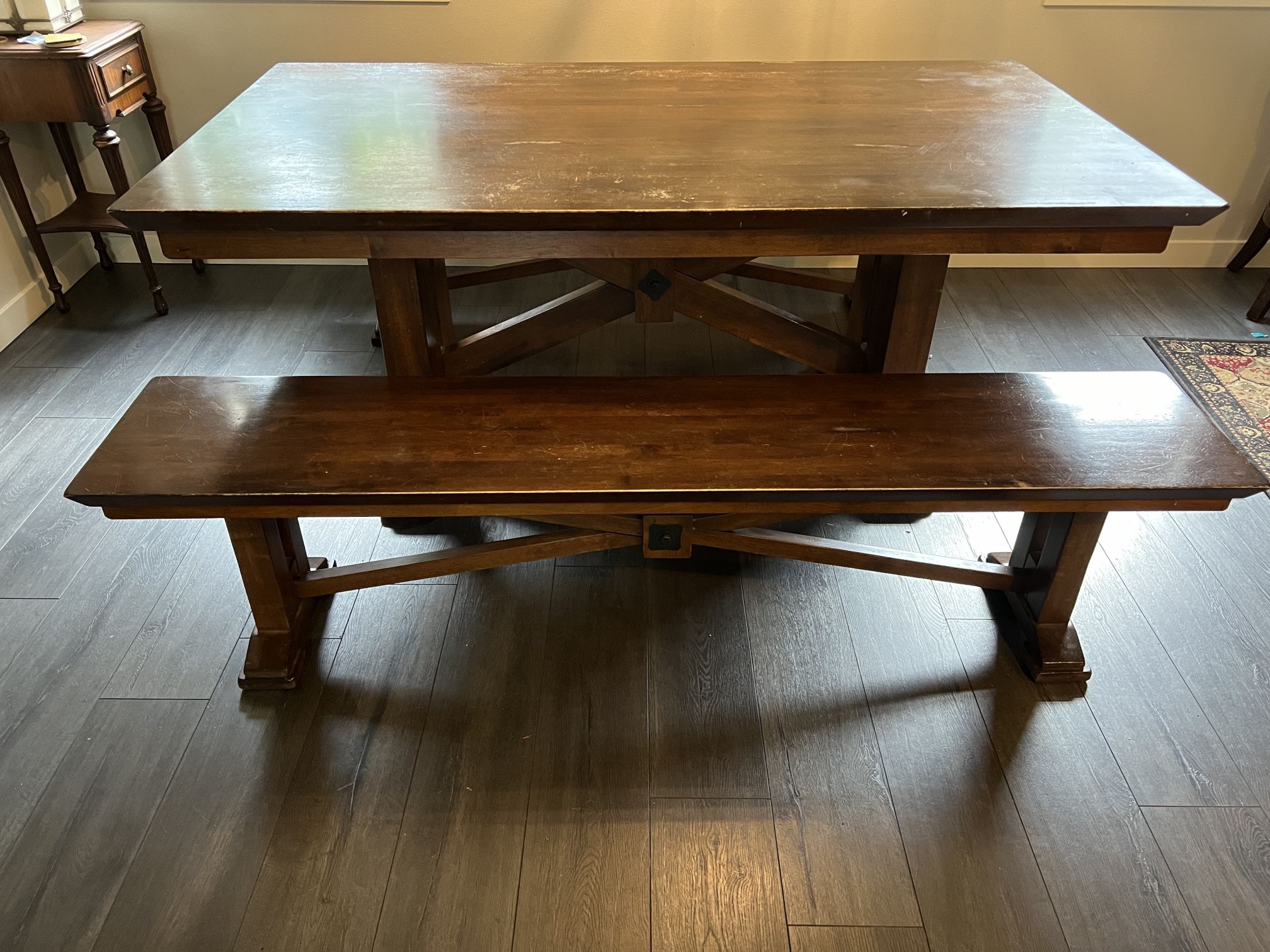 Kitchen/Dining Table And Benches