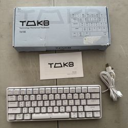 TMKB 60% Mechanical Keyboard White w/Blue LED Backlight