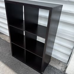 Modern Dark 6 Cubby Cube Modular Bedroom Storage Bookshelf Shoe Shelving! 30x14.5x44