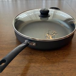 Tramontina 12" Non-Stick Deep Sauté Pan with Glass Lid