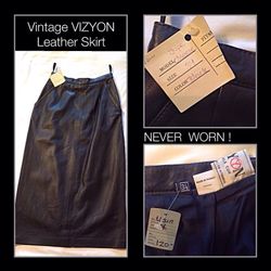 Vintage Leather Skirt