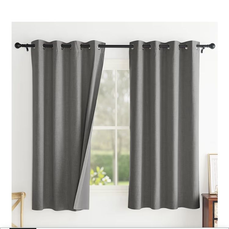 PONY DANCE Black Out Curtains 52X63 inch Long, 2 panels