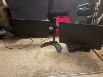Two ASUS Monitors with Dual Monitor Stand