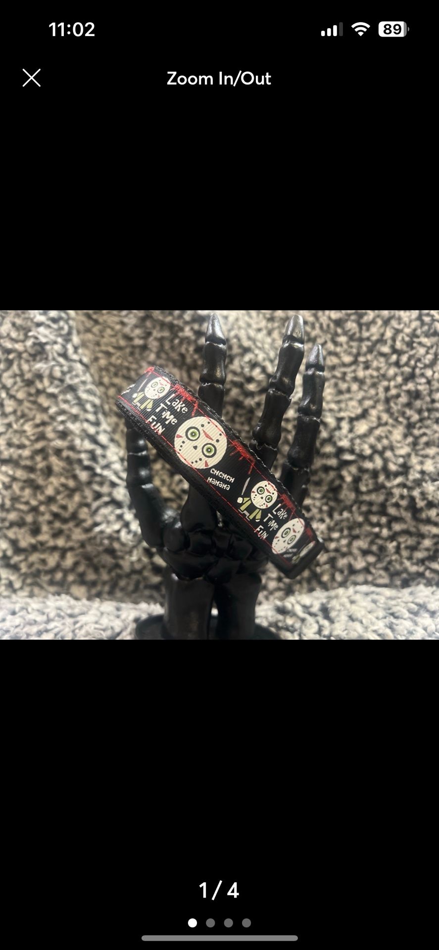 Handmade Friday The 13th Dog Collar 