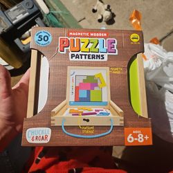 Chuckle & Roar Magnetic Wooden Logic Kids Puzzles - 41pc