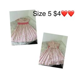 Dress Great Condition For Girls Size 5 ❤️❤️❤️firm Price 