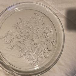 Christmas Tree Serving Glass Plate